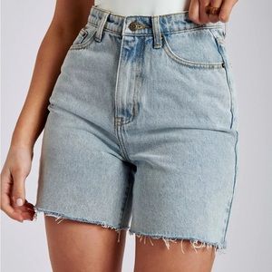 Brand New Meshki Longline Raw Hem Shorts (with tags)